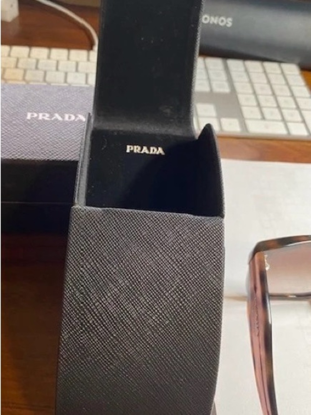 Prada Tortoiseshell Square Sunglasses with Brown Gradient Lenses - Picture 7 of 9